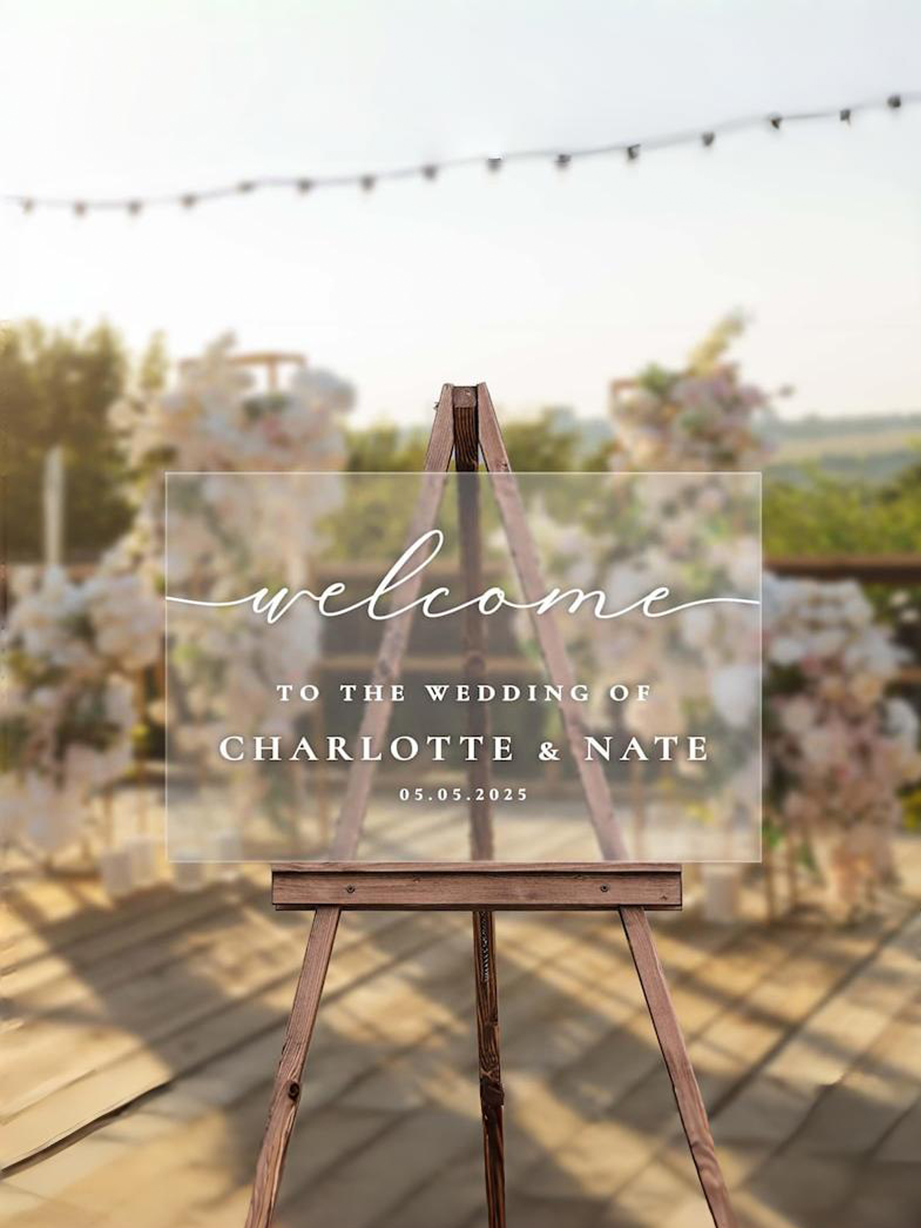 Acrylic Wedding Signage Minimalist Wedding Decor